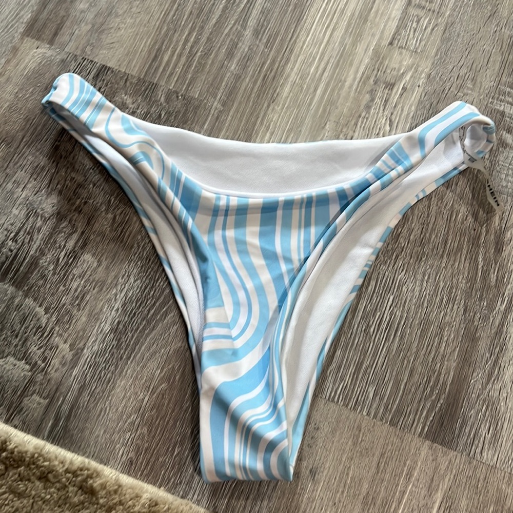 Blue bikini bottoms